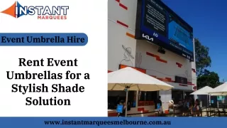 Rent Event Umbrellas for a Stylish Shade Solution