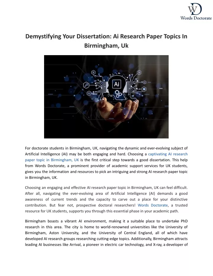 demystifying your dissertation ai research paper