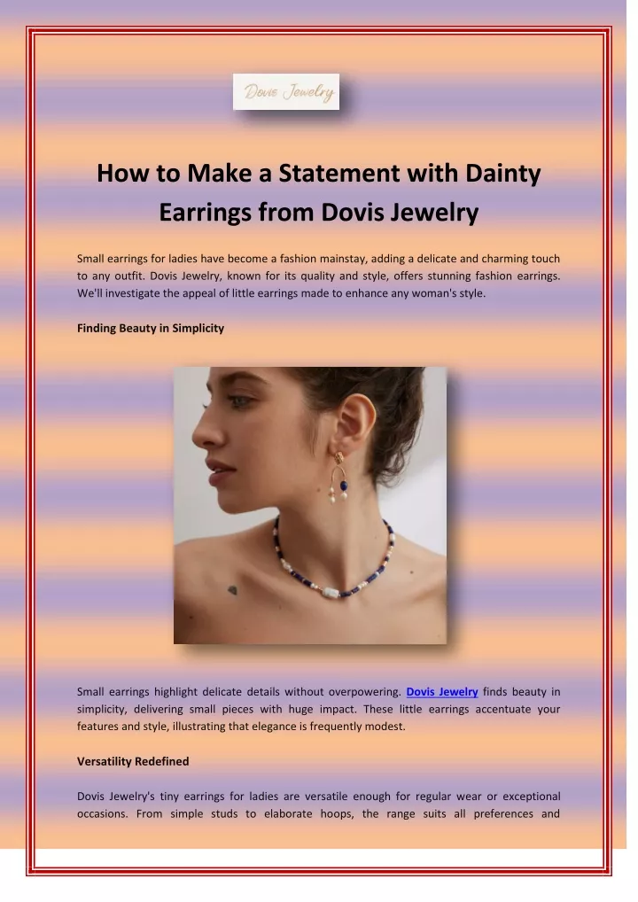 how to make a statement with dainty earrings from