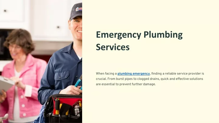 emergency plumbing services