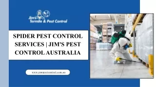 Spider Pest Control Services  Jim's Pest Control Australia