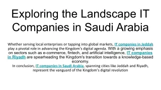 Exploring the Landscape IT Companies in Saudi Arabia (1)