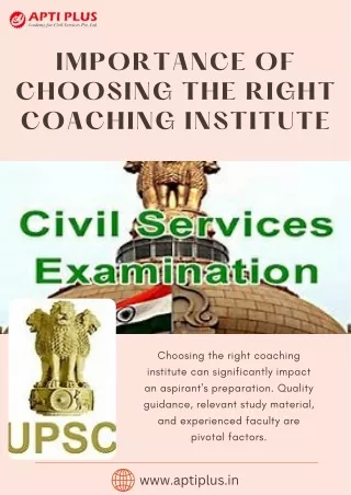 Choosing the best Coaching for civil service exam