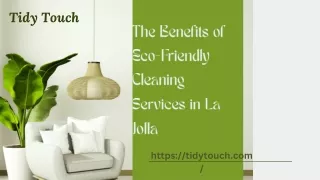 The Benefits of Eco-Friendly Cleaning Services in La Jolla