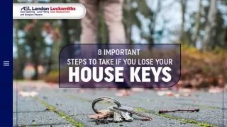 8 Important Steps to Take If You Lose Your House Keys