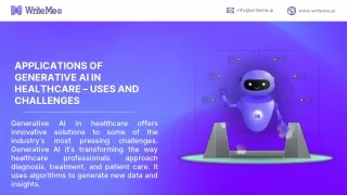 APPLICATIONS OF GENERATIVE AI IN HEALTHCARE – USES AND CHALLENGES