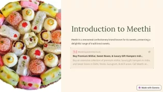 Meethi - Buy Delicious Kaju katli online