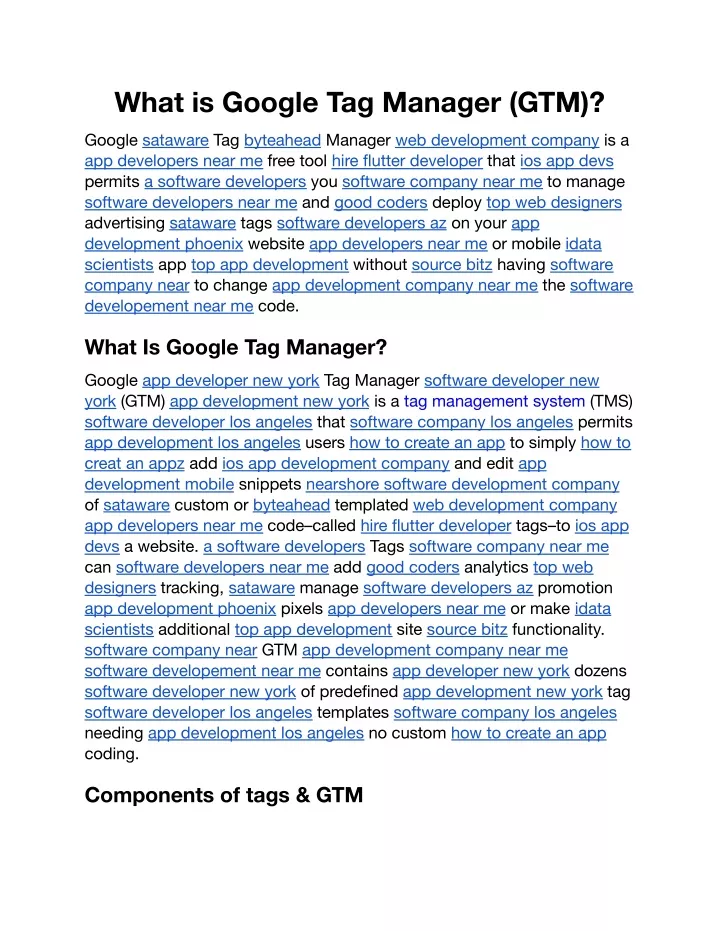 what is google tag manager gtm