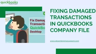 Fix damaged Transactions in QuickBooks Desktop (Full Guide)