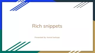 RICH SNIPPETS IN SEO