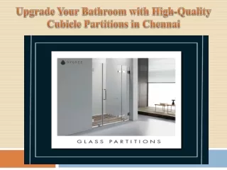 Upgrade Your Bathroom with High-Quality Cubicle Partitions in Chennai