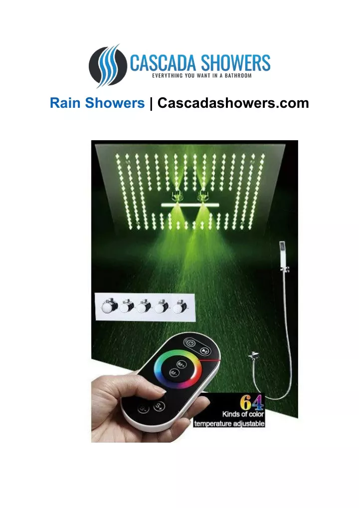 rain showers cascadashowers com