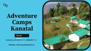 Adventure Camp in Kanatal | Kanatal Camps