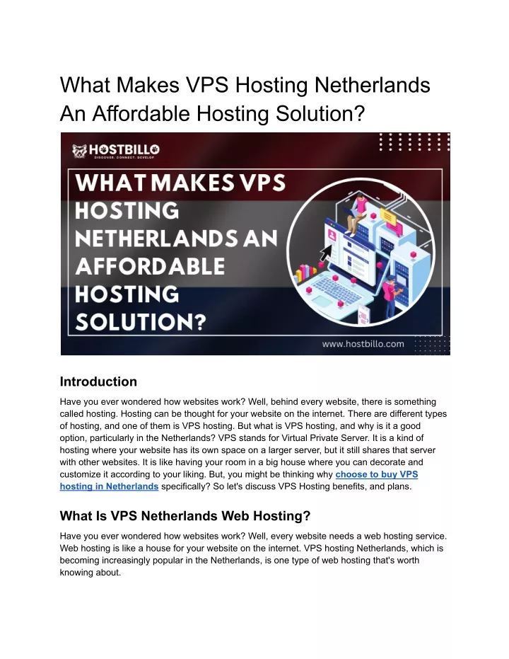 what makes vps hosting netherlands an affordable