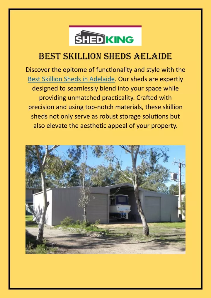 best skillion sheds aelaide