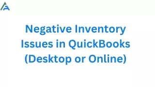 Troubleshoot Negative Inventory in QuickBooks Online