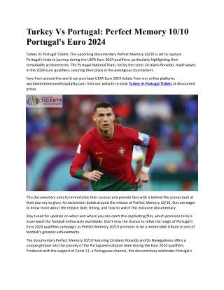 Turkey Vs Portugal Perfect Memory 1010 Portugal's Euro 2024