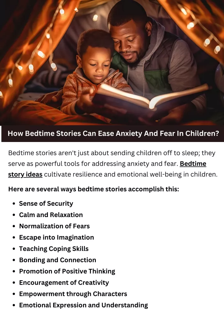 how bedtime stories can ease anxiety and fear