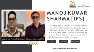 Biography Presentation of manoj kumar