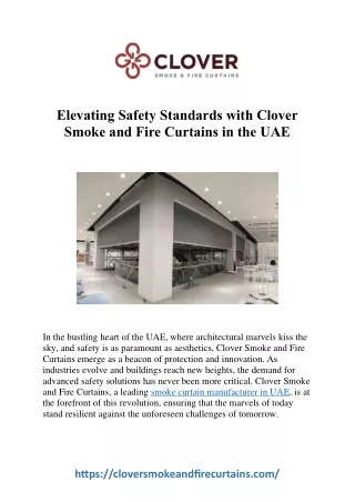 Enhance Fire Safety with Top Smoke Curtain Manufacturers in UAE