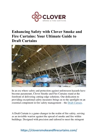 Enhance Safety with Our Draft Curtain Solutions