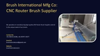 CNC Router Brush Supplier, Best CNC Router Brush Supplier