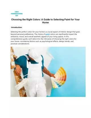 choosing the right colors a guide to selecting