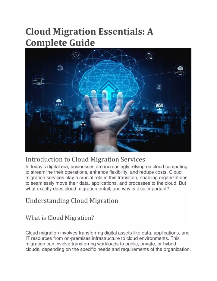 cloud migration essentials a complete guide