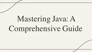 mastering java a comprehensive guide