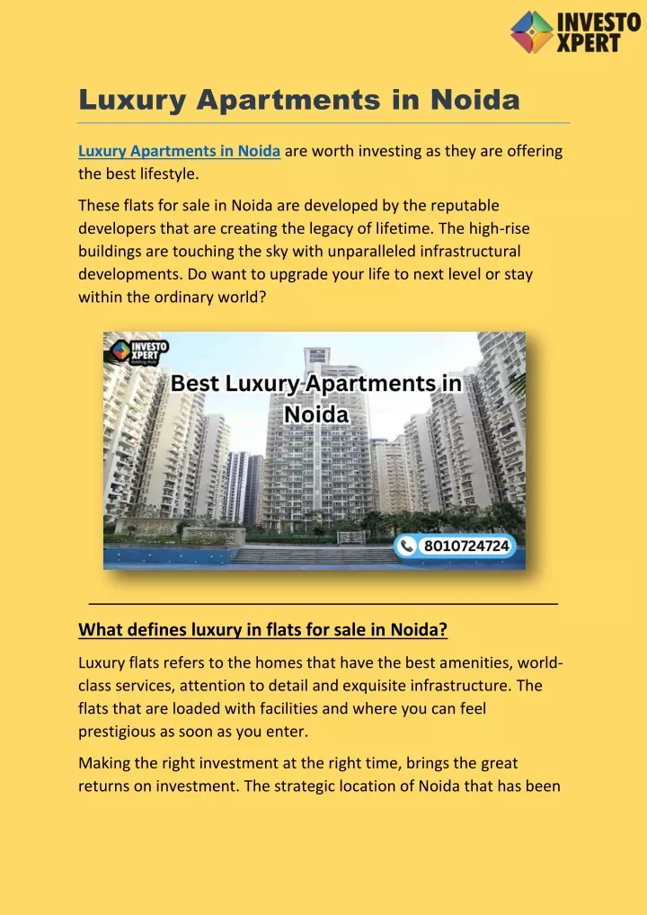 luxury apartments in noida