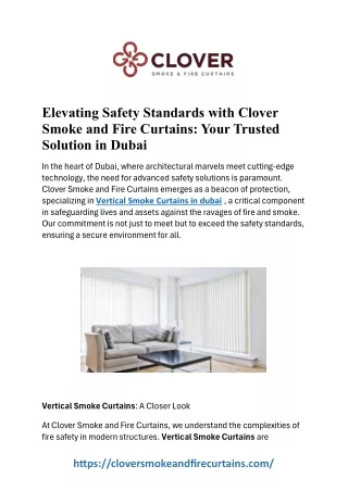 Enhance Fire Safety with Vertical Smoke Curtains in Dubai