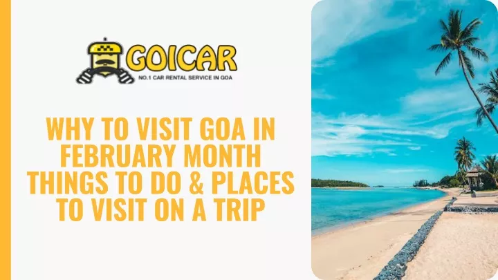 why to visit goa in february month things