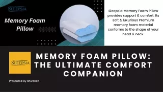 Memory Foam Pillow - The Ultimate Comfort Companion