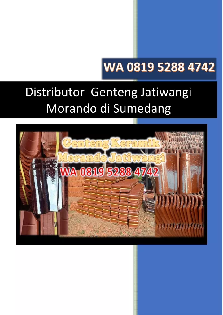 distributor genteng jatiwangi morando di sumedang