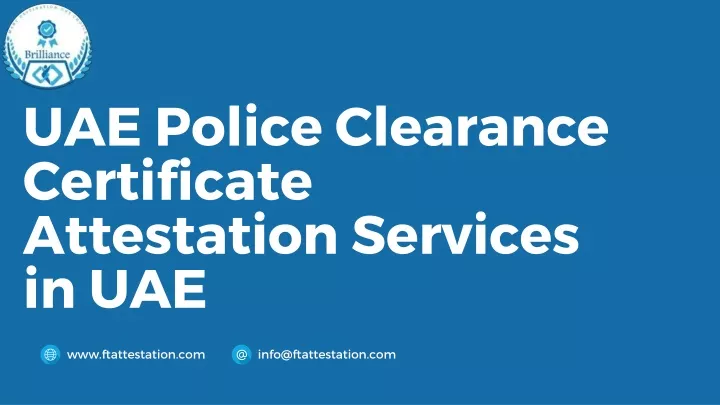 uae police clearance certificate attestation