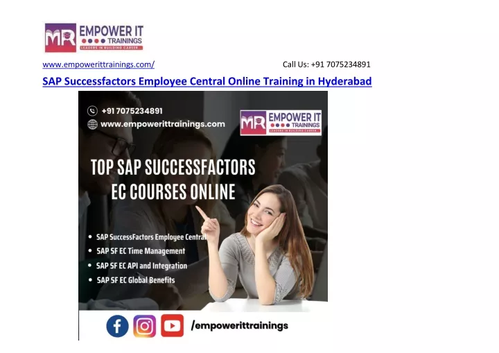 sap successfactors employee central online training in hyderabad