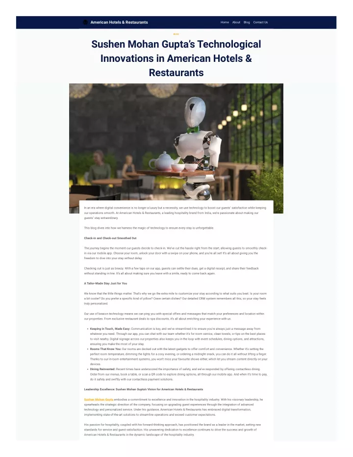 american hotels restaurants