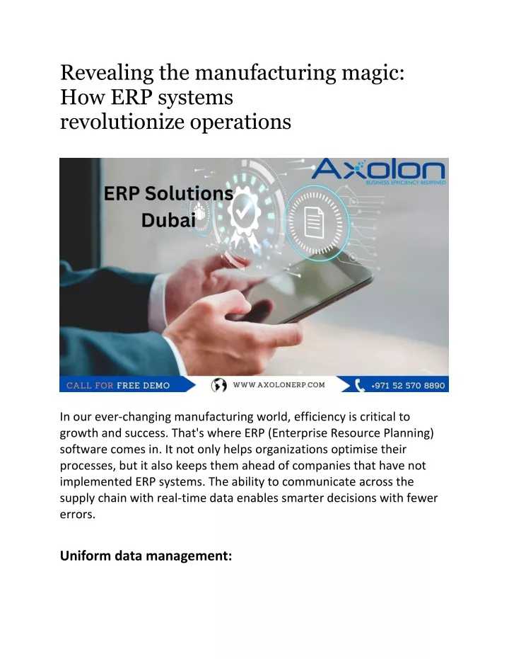 revealing the manufacturing magic how erp systems