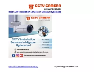 Best CCTV Installation Services in Miyapur Hyderabad