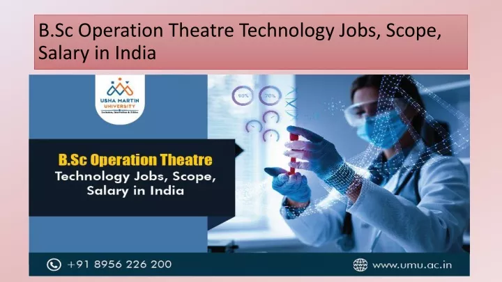 b sc operation theatre technology jobs scope salary in india