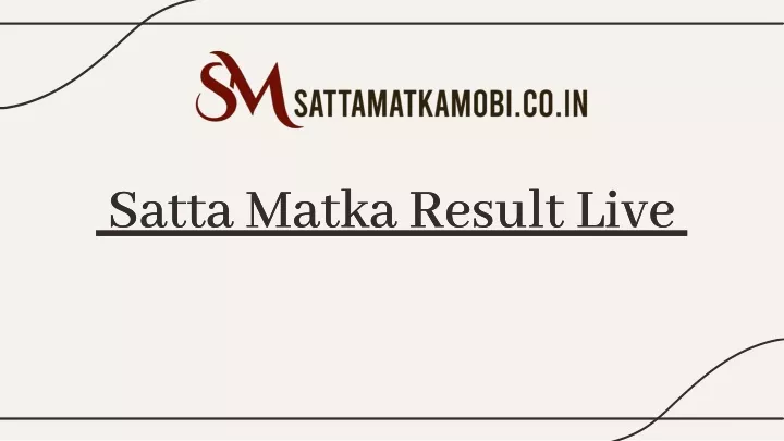 satta matka result live satta matka result live