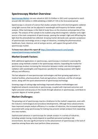 spectroscopy market overview