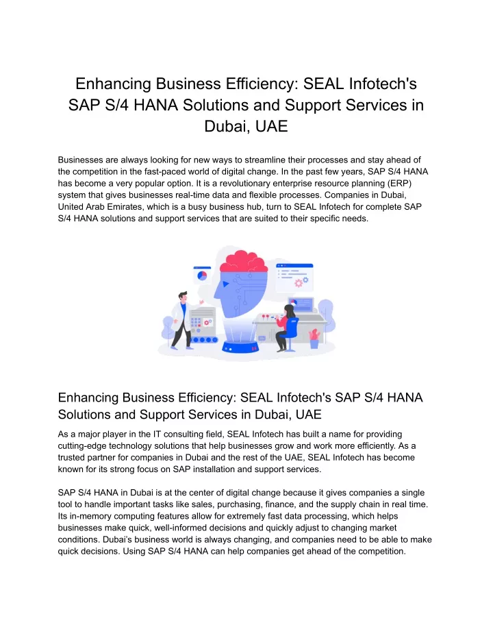 enhancing business efficiency seal infotech