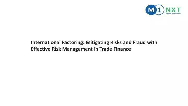 international factoring mitigating risks