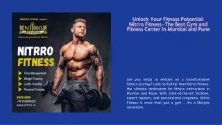 Unlock Your Fitness Potential Nitrro Fitness - The Best Gym and Fitness Center in Mumbai and Pune