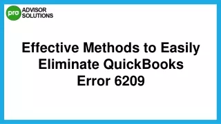 Learn How to Fix QuickBooks Error Code 6209