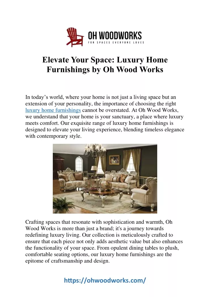 elevate your space luxury home furnishings