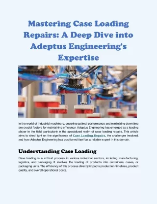 mastering case loading repairs a deep dive into