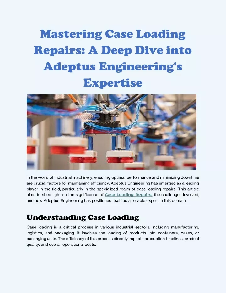 mastering case loading repairs a deep dive into