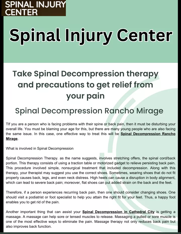 spinal injury center spinal injury center